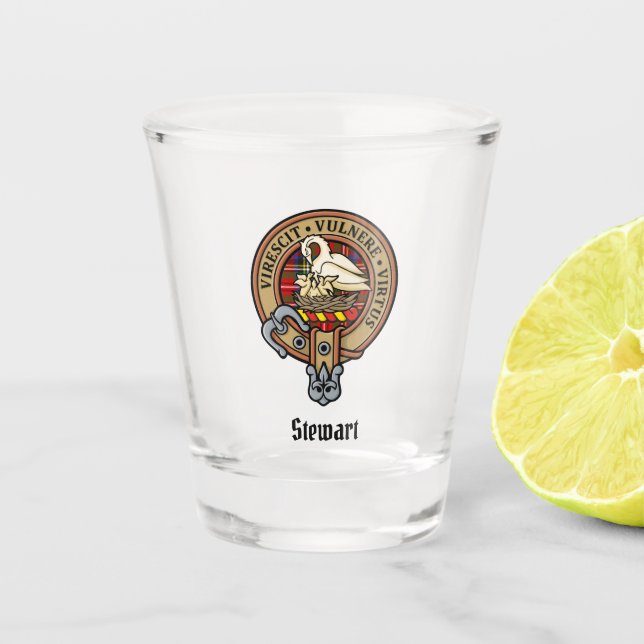 Clan Stewart Crest Shot Glass (Front)