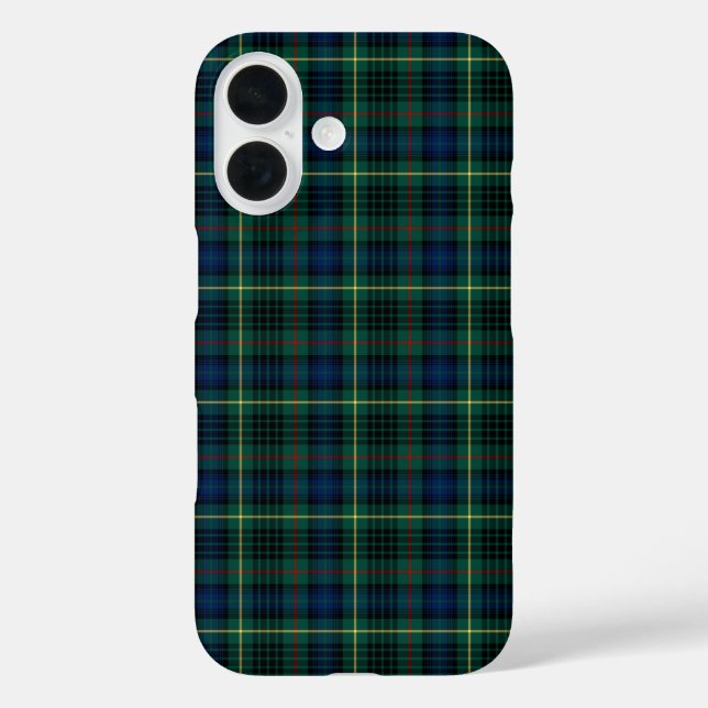 Clan Stewart Hunting Tartan Green and Blue Plaid Case-Mate iPhone Case (Back)
