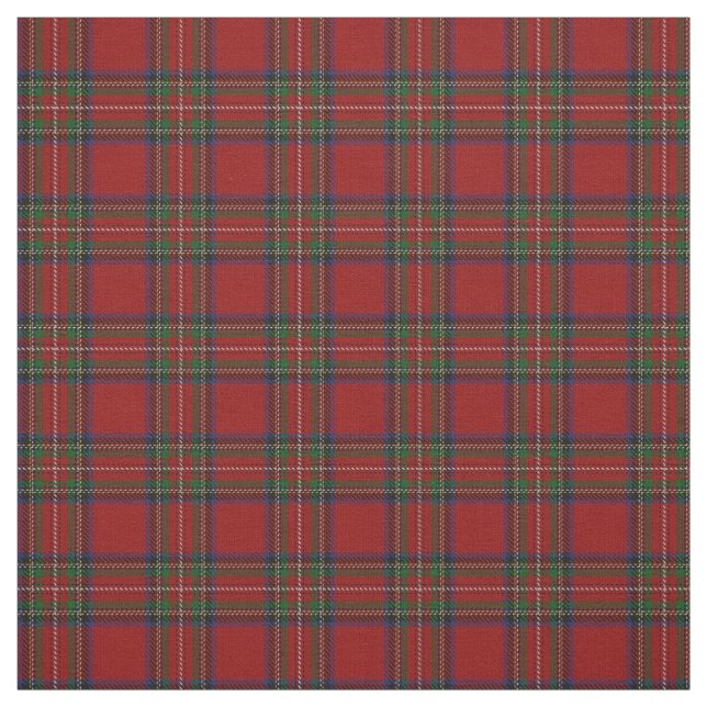 Clan Stewart Royal Red Scottish Tartan Fabric (Swatch)