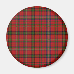 Clan Stewart Royal Scottish Tartan Plaid Pattern Magnet