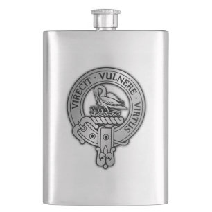 Clan Stewart   Stuart Crest  Hip Flask
