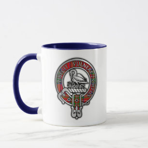 Clan Stewart Stuart Crest & Tartan Mug