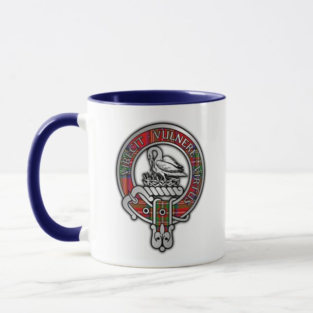 Clan Stewart | Stuart Crest & Tartan Mug (Left)