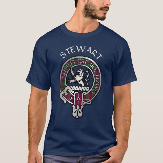 Clan Stewart | Stuart of Bute Crest & Tartan T-Shi T-Shirt (Front)