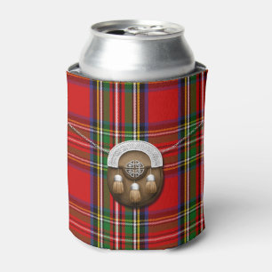 Clan Stewart Tartan And Sporran Can Cooler