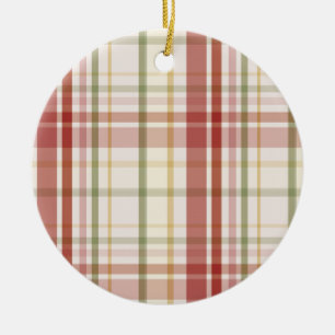 Clan Stewart Tartan Ceramic Tree Decoration