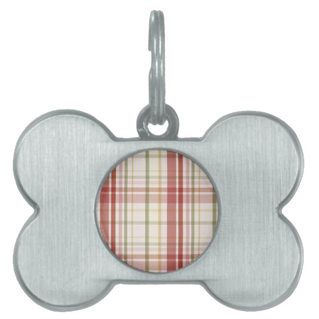 Clan Stewart Tartan Pet ID Tag (Front)