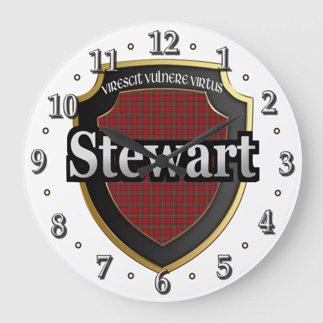 Clan Stewart Tartan Scottish Dream Clock (Front)