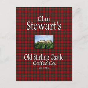 Clan Stewart's Old Stirling Castle Coffee Co. Postcard