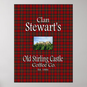 Clan Stewart's Old Stirling Castle Coffee Co. Poster