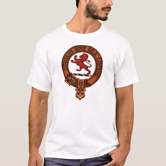 Clan Stuart of Bute Family Crest and Targe T-Shirt (Front)