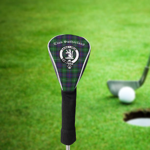 Clan Sutherland Crest & Tartan  Golf Head Cover