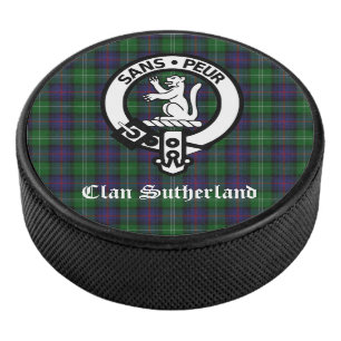 Clan Sutherland Crest & Tartan   Hockey Puck