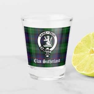 Clan Sutherland Crest & Tartan Shot Glass
