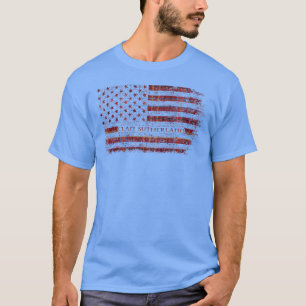Clan Sutherland of Duffus Scottish tartan US flag T-Shirt