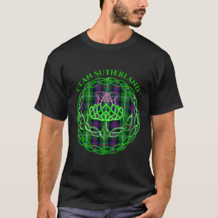 Clan Sutherland Scottish Tartan Celtic Thistle T-Shirt
