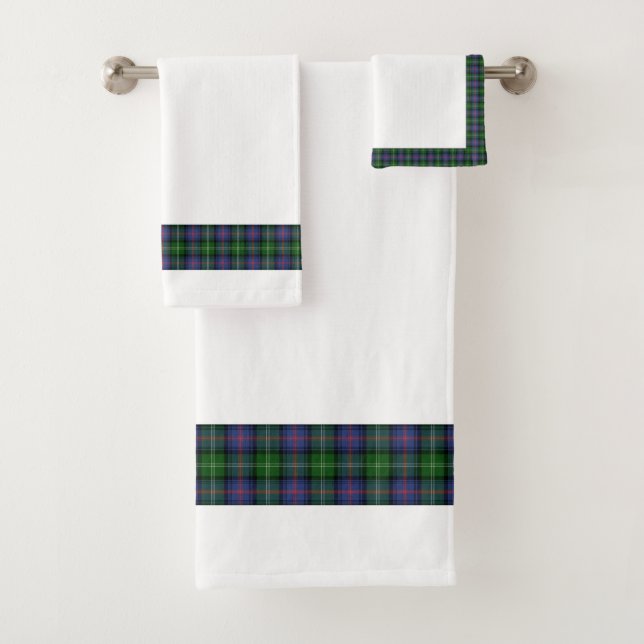 Clan Sutherland Tartan Bath Towel Set (Insitu)