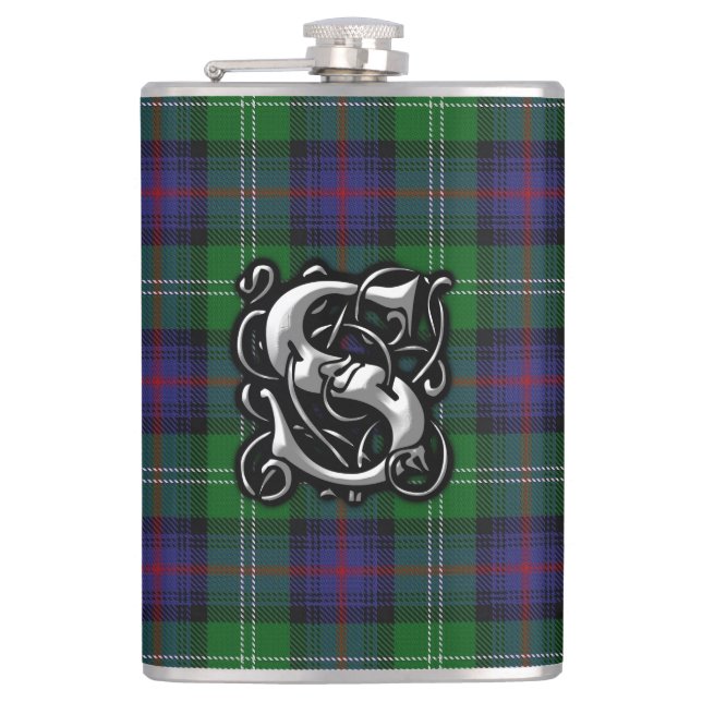 Clan Sutherland Tartan Old Scotland Flask (Front)