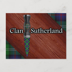 Clan Sutherland Tartan Sgian Dubh Blade Postcard