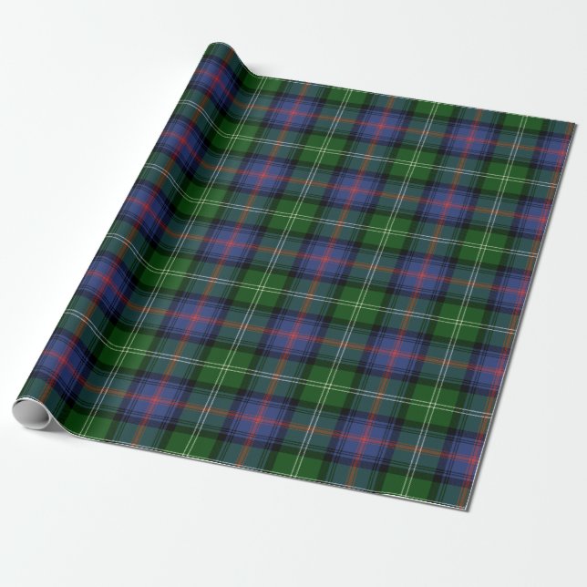 Clan Sutherland Tartan Wrapping Paper (Unrolled)