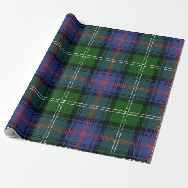 Clan Sutherland Tartan Wrapping Paper (Unrolled)