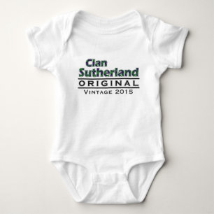 Clan Sutherland Vintage Customise Your Birthyear Baby Bodysuit