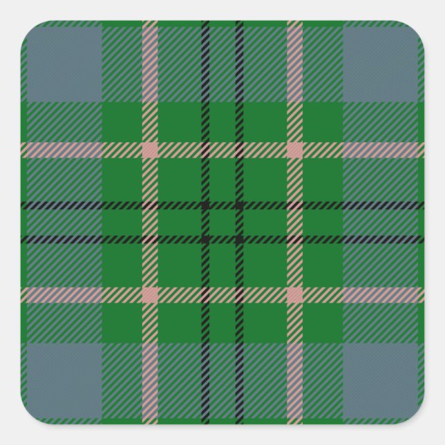 Clan Taylor Tartan Square Sticker (Front)