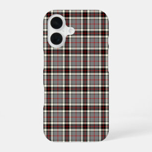 Clan Thompson Dress Tartan Grey and Red Plaid iPhone 16 Case