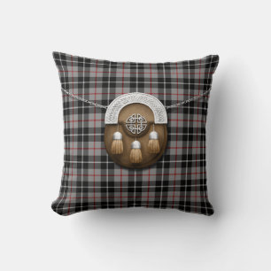 Clan Thompson Tartan And Sporran Cushion