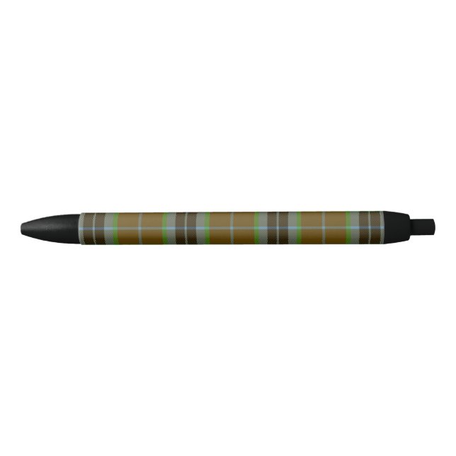Clan Thomson Tartan Black Ink Pen (Front)