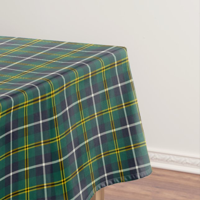 Clan Turnbull Hunting Tartan Navy and Green Plaid Tablecloth (In Situ)
