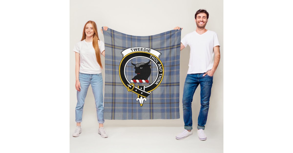 Tweedie Tartan Crest Premium Blanket - Celtic Stag style