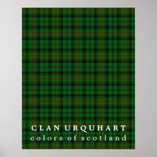 Clan Urquhart Colours of Scotland Tartan Poster