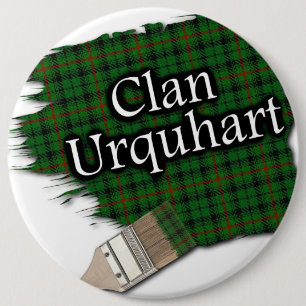 Clan Urquhart Tartan Paint Brush 6 Cm Round Badge