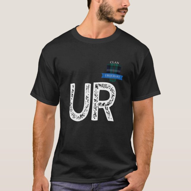 Clan Urquhart U Letter R Family Matching T-Shirt (Front)
