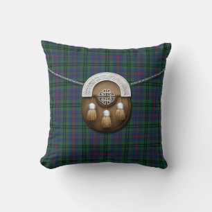 Clan Walker Tartan And Sporran Cushion