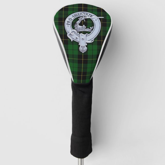 Clan Wallace Crest & Hunting Tartan Golf Head Golf Head Cover (Front)