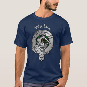 Clan Wallace Crest & Hunting Tartan T-Shirt