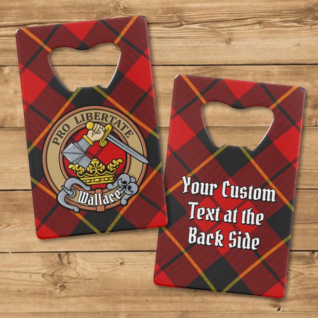 Clan Wallace Crest over Tartan (Creator Uploaded)