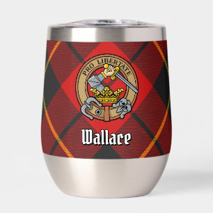 Clan Wallace Crest over Tartan