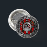 Clan Wallace Crest & Tartan Knot 3 Cm Round Badge<br><div class="desc">Clan Wallace Crest & Tartan Knot</div>