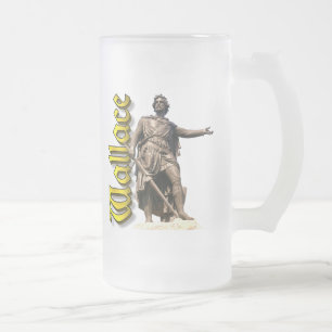 Clan Wallace Old Scotland Frosted Glass Beer Mug