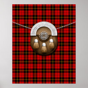 Clan Wallace Tartan And Sporran Poster