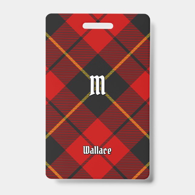 Clan Wallace Tartan Badge ID Badge (Front)