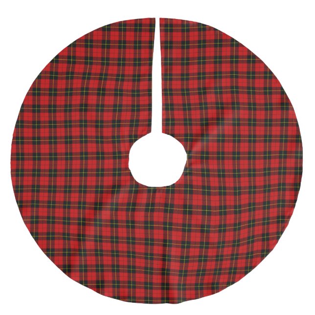 Clan Wallace Tartan Brushed Polyester Tree Skirt (Front)