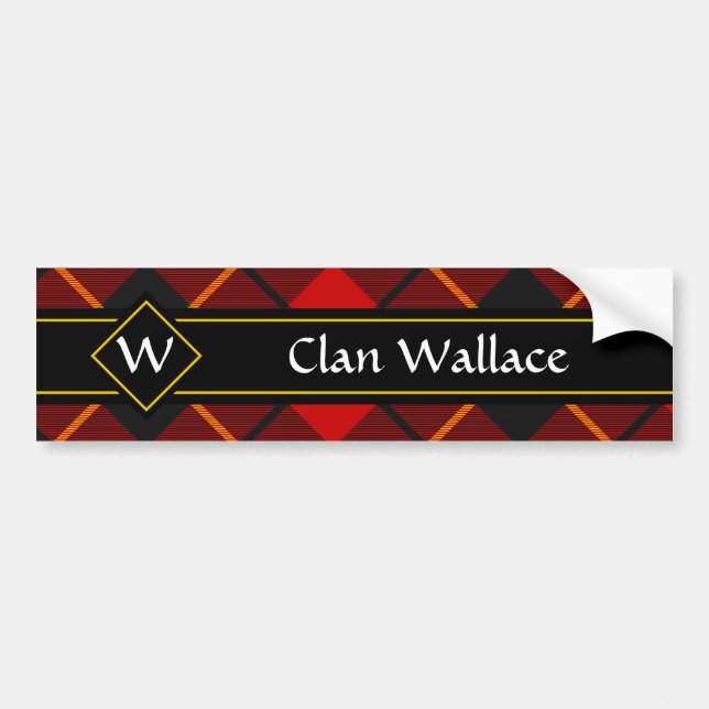 Clan Wallace Tartan Bumper Sticker (Front)