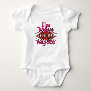 Clan Wallace Tartan Burst Vintage Birthyear Baby Bodysuit