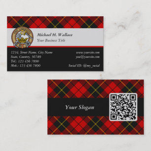 Clan Wallace Tartan Business Card