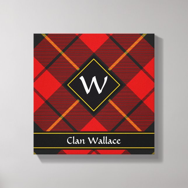 Clan Wallace Tartan Canvas Print (Front)