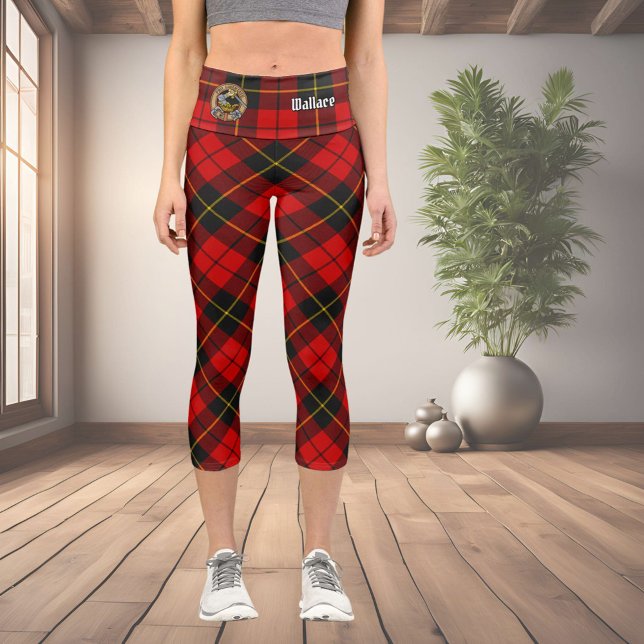 Clan Wallace Tartan Capri Leggings (Creator Uploaded)